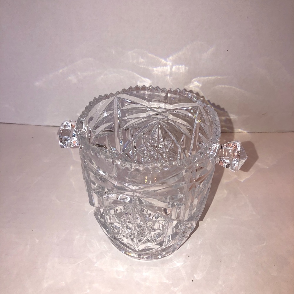 French vintage crystal ice bucket